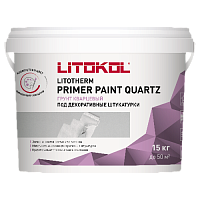 Фасадная акриловая грунтовка LITOTHERM PRIMER Paint Quartz, LITOKOL, ведро, 15 кг